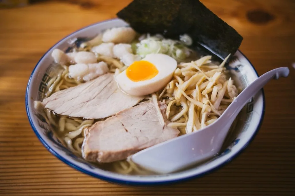 Ramen from a restaurant with english menus in Japan